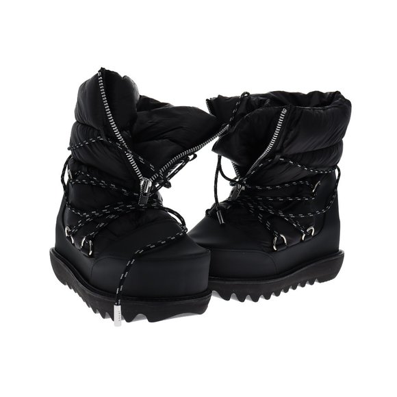 ブーツその他 SACAI SMOOTH LEATHER FLATFORM COMBAT BOOTS Sacai Leather Chelsea boots Sacai